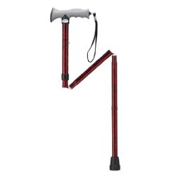 Drive Medical Aluminum Height Adjustable Folding Cane with Gel Grip Handle